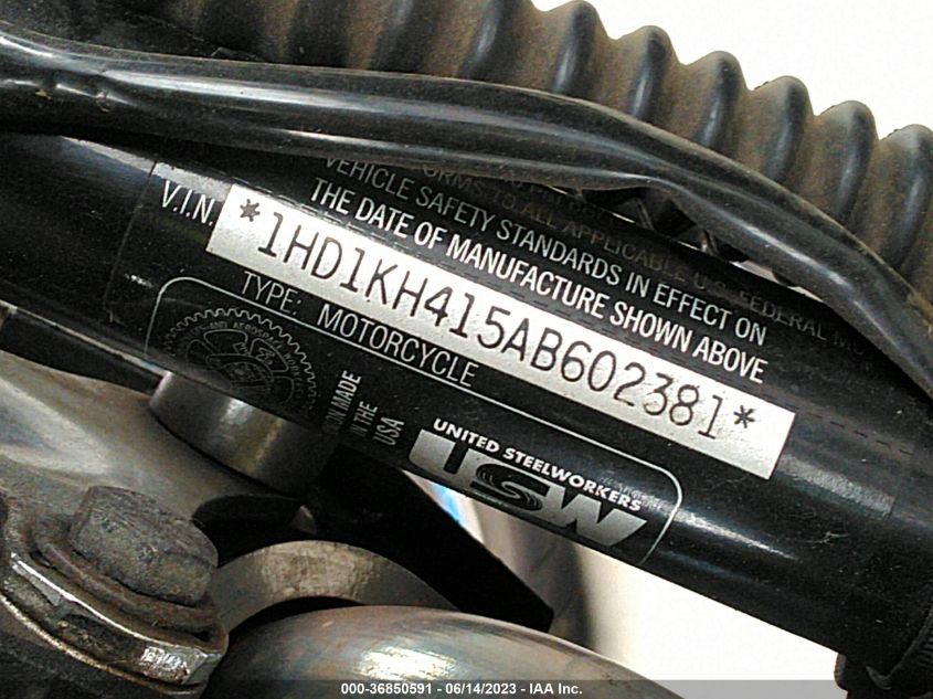 2010 HARLEY-DAVIDSON FLTRX 1HD1KH415AB602381