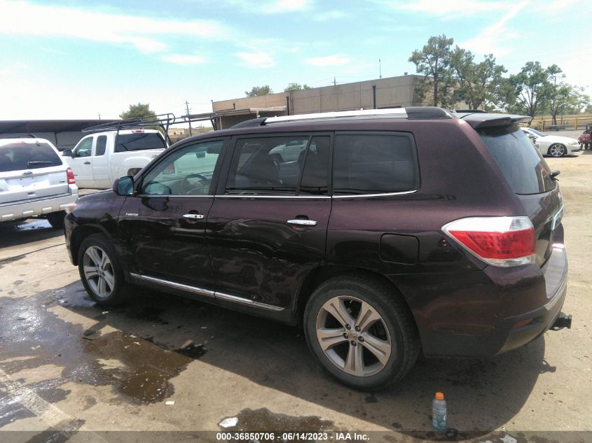 2013 TOYOTA HIGHLANDER LIMITED - 5TDDK3EH3DS263274