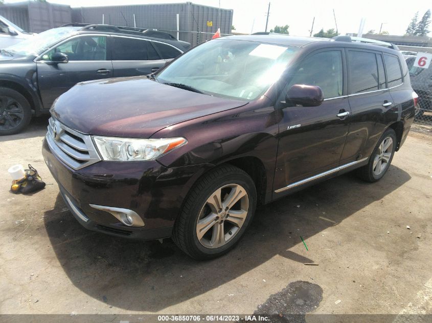 2013 TOYOTA HIGHLANDER LIMITED - 5TDDK3EH3DS263274