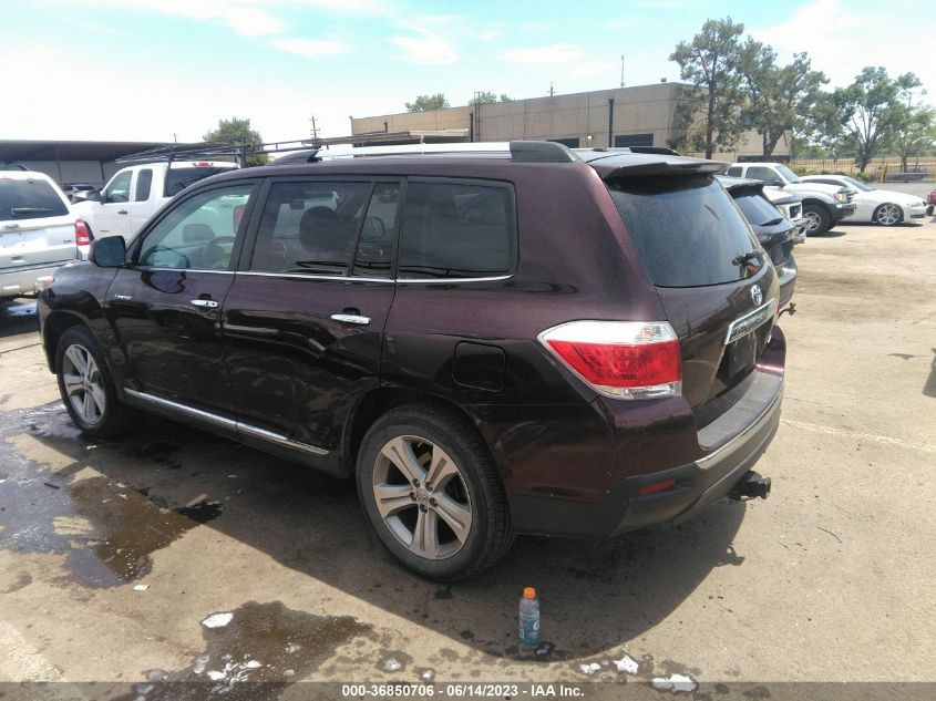 2013 TOYOTA HIGHLANDER LIMITED - 5TDDK3EH3DS263274