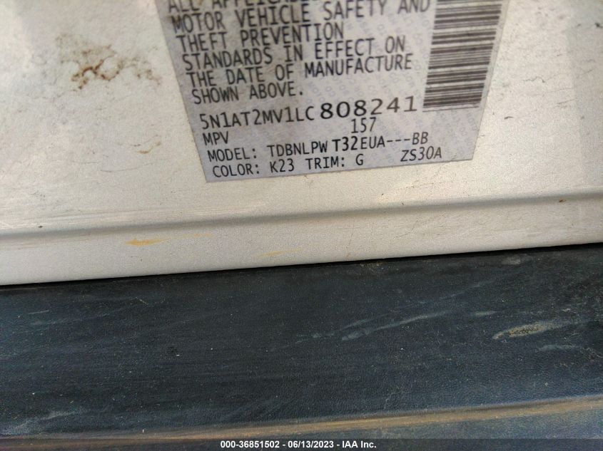 2020 NISSAN ROGUE S - 5N1AT2MV1LC808241