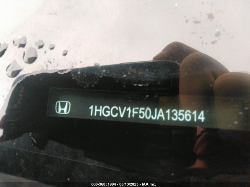 2018 HONDA ACCORD SEDAN EX-L 1.5T - 1HGCV1F50JA135614