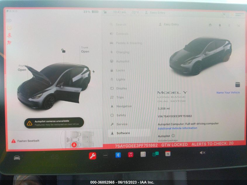 2023 TESLA MODEL Y LONG RANGE - 7SAYGDEE3PF751862
