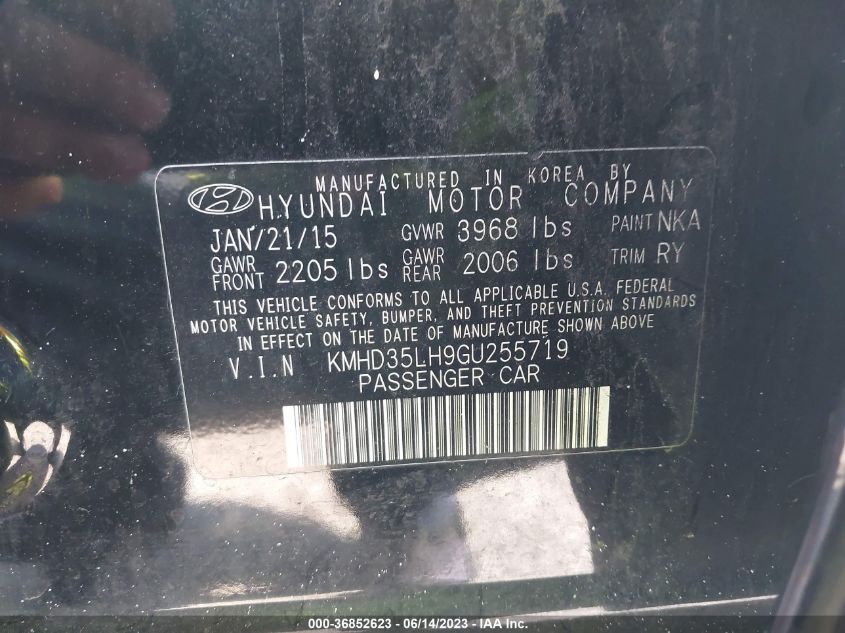 2016 HYUNDAI ELANTRA GT - KMHD35LH9GU255719