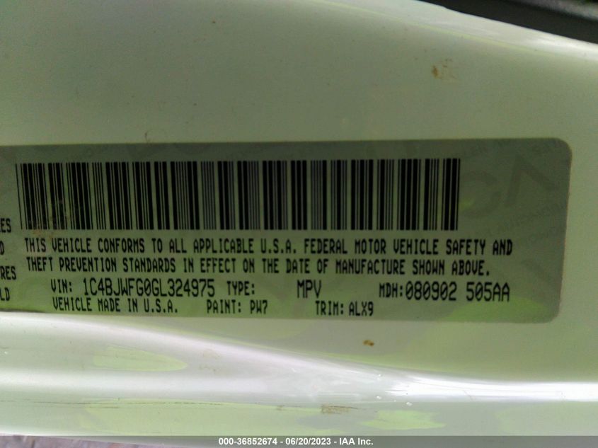 2016 JEEP WRANGLER UNLIMITED RUBICON HARD ROCK - 1C4BJWFG0GL324975