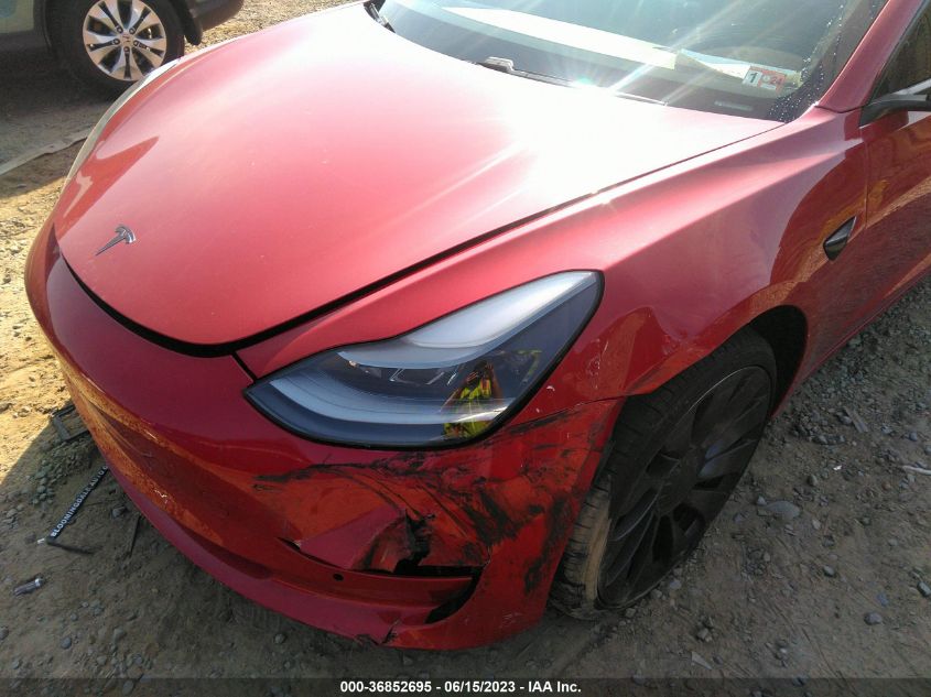 2021 TESLA MODEL 3 PERFORMANCE - 5YJ3E1EC7MF866700