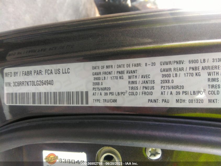 2020 RAM 1500 CLASSIC TRADESMAN/EXPRESS - 3C6RR7KT0LG264940