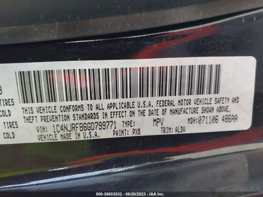 2016 JEEP PATRIOT HIGH ALTITUDE EDITION - 1C4NJRFB6GD799771