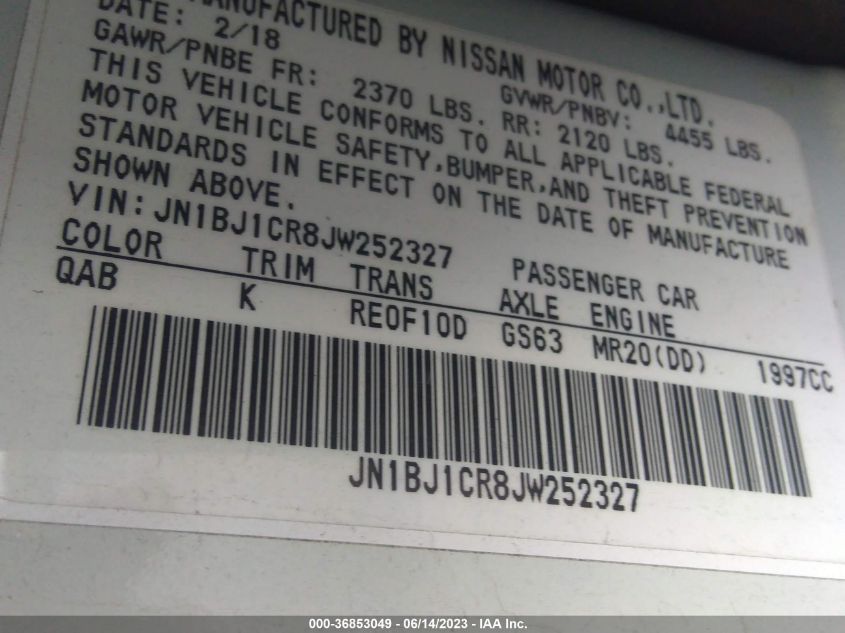 2018 NISSAN ROGUE SPORT SV - JN1BJ1CR8JW252327