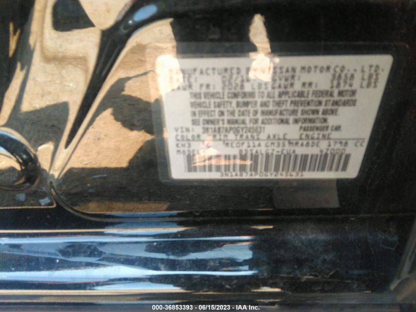2016 NISSAN SENTRA SL - 3N1AB7AP0GY245631