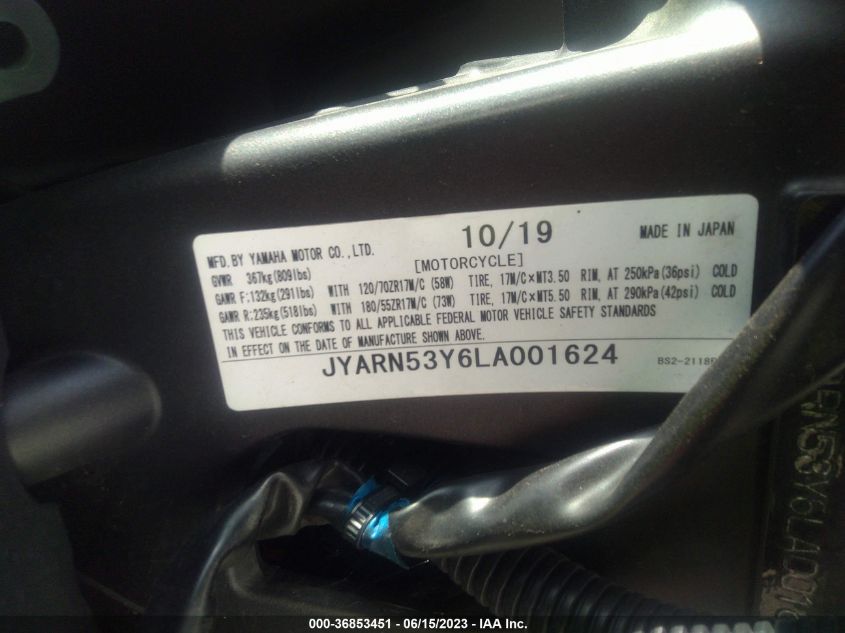 2020 YAMAHA MT09 C - JYARN53Y6LA001624