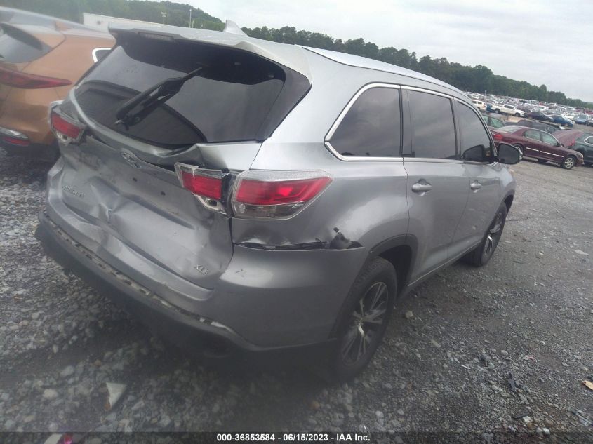 2016 TOYOTA HIGHLANDER XLE - 5TDKKRFH5GS501378
