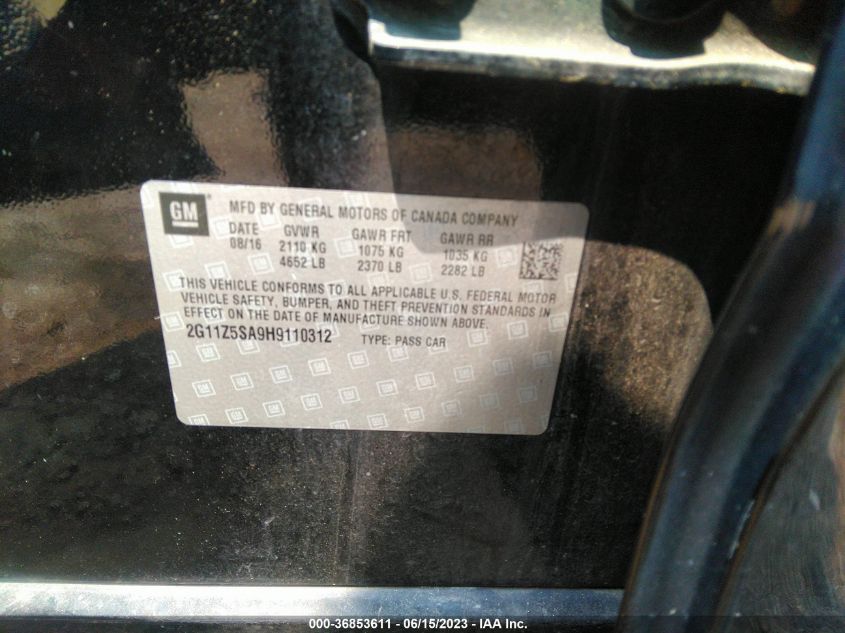 2017 CHEVROLET IMPALA LS - 2G11Z5SA9H9110312