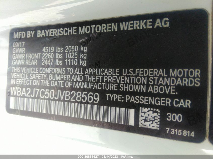2018 BMW 2 SERIES M240I XDRIVE - WBA2J7C50JVB28569