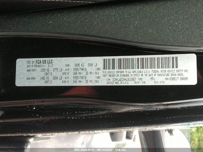 2017 JEEP WRANGLER UNLIMITED SAHARA - 1C4HJWEGXHL612967