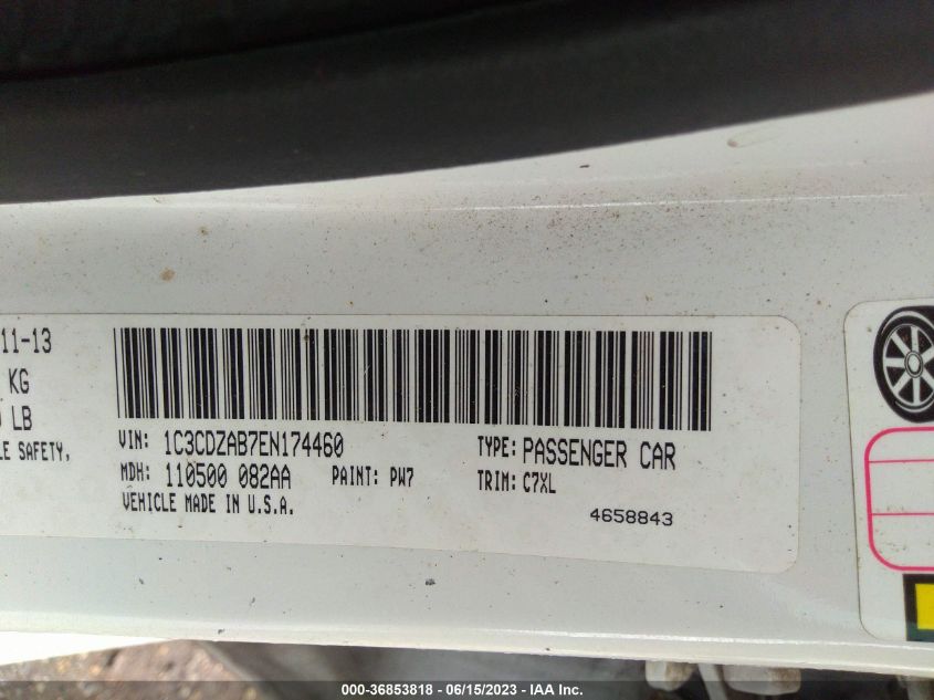 2014 DODGE AVENGER SE - 1C3CDZAB7EN174460