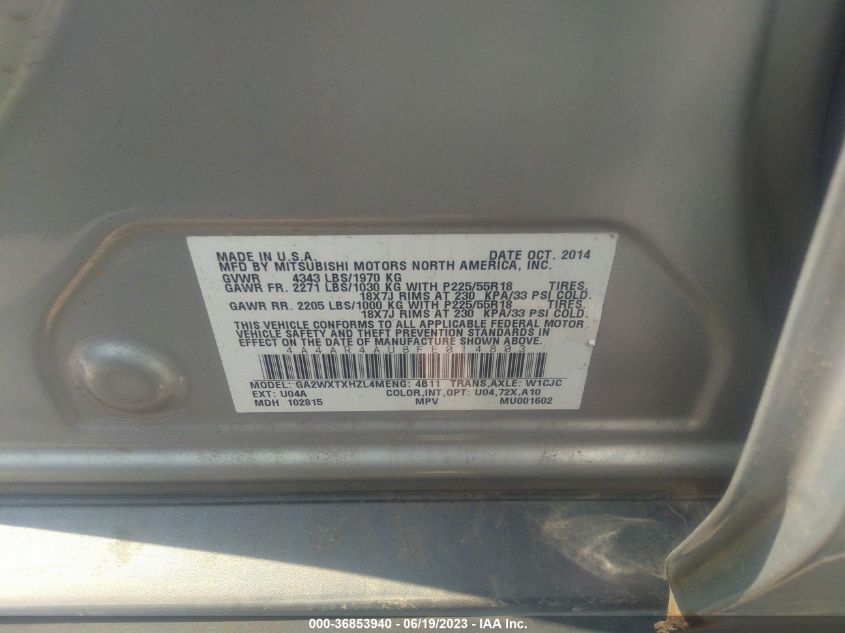 2015 MITSUBISHI OUTLANDER SPORT SE - 4A4AR4AU8FE014803
