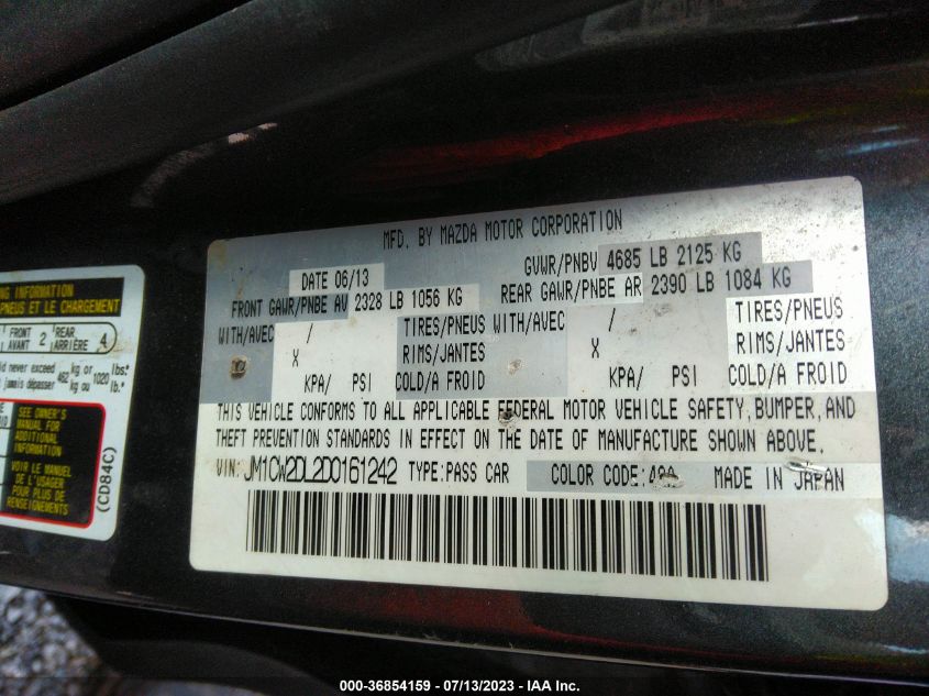 2013 MAZDA MAZDA5 - JM1CW2DL2D0161242