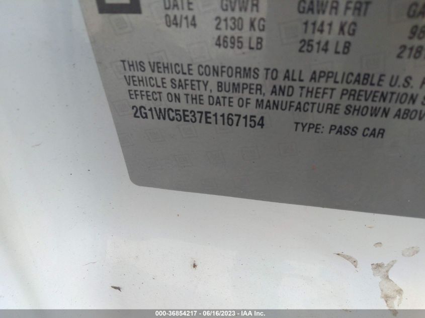 2014 CHEVROLET IMPALA LIMITED LTZ - 2G1WC5E37E1167154