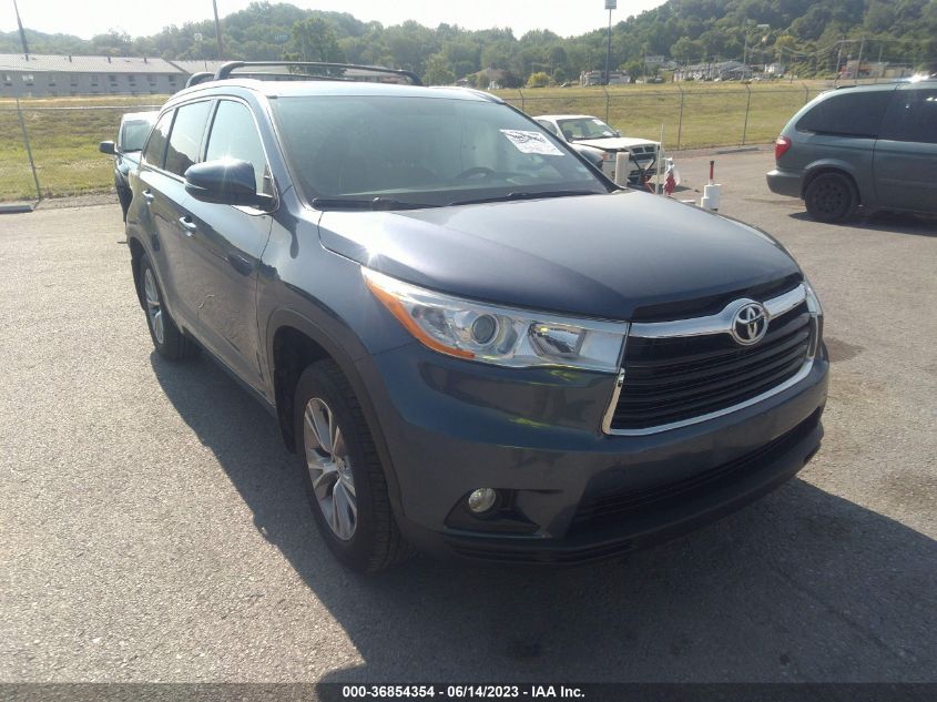 2014 TOYOTA HIGHLANDER XLE - 5TDJKRFH4ES037427