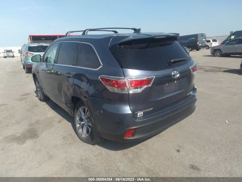 2014 TOYOTA HIGHLANDER XLE - 5TDJKRFH4ES037427