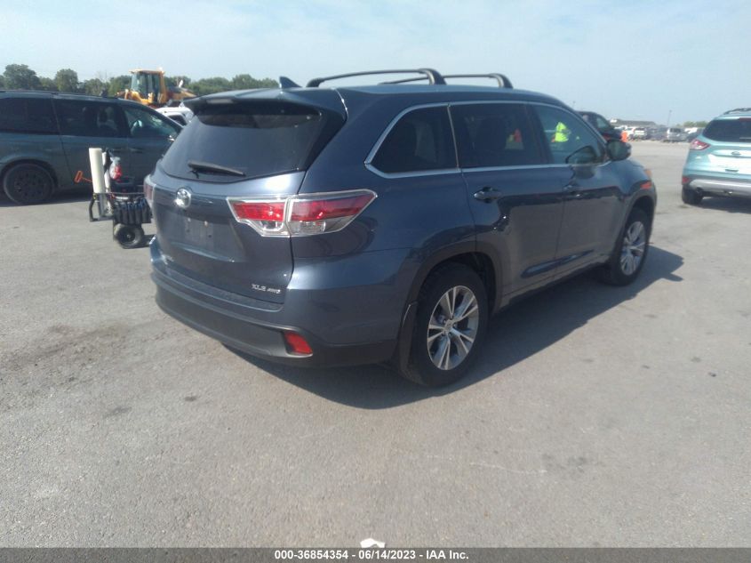 2014 TOYOTA HIGHLANDER XLE - 5TDJKRFH4ES037427