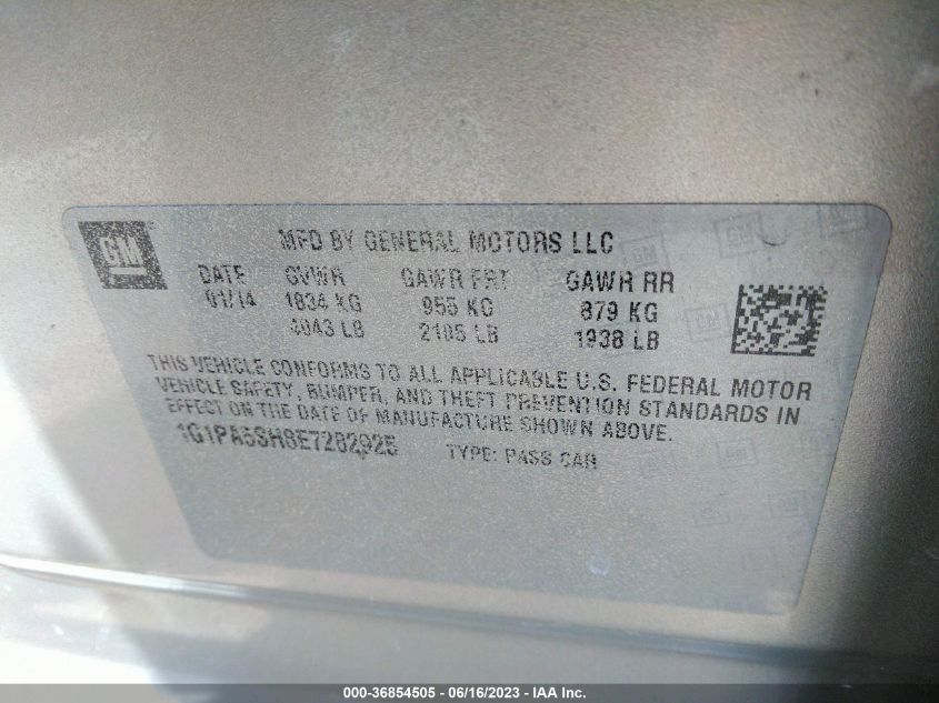 2014 CHEVROLET CRUZE LS - 1G1PA5SH8E7282925