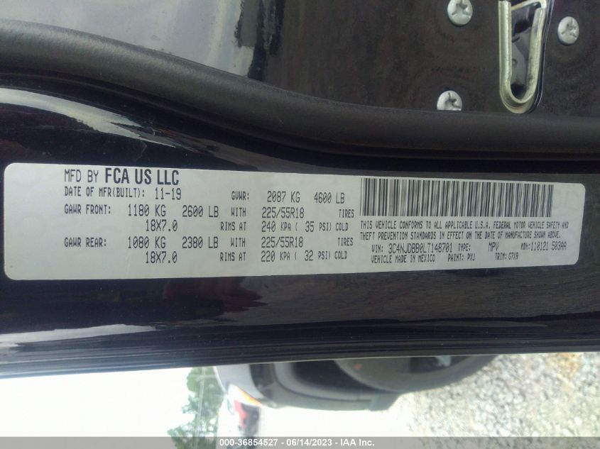 2020 JEEP COMPASS ALTITUDE - 3C4NJDBB0LT148701