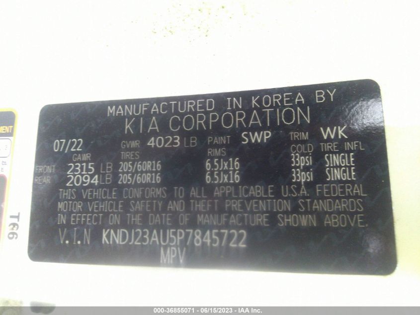 2023 KIA SOUL LX - KNDJ23AU5P7845722