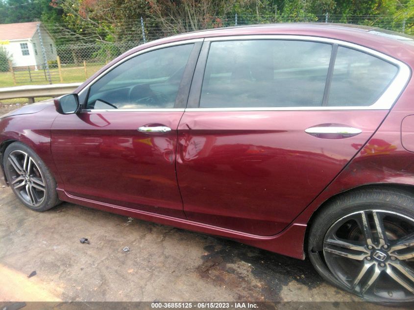2016 HONDA ACCORD SEDAN SPORT - 1HGCR2F51GA084854