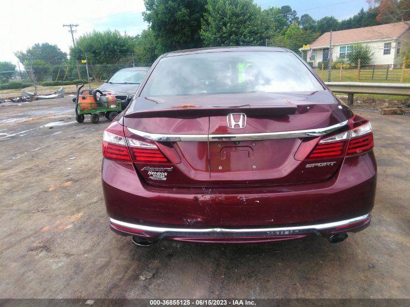 2016 HONDA ACCORD SEDAN SPORT - 1HGCR2F51GA084854