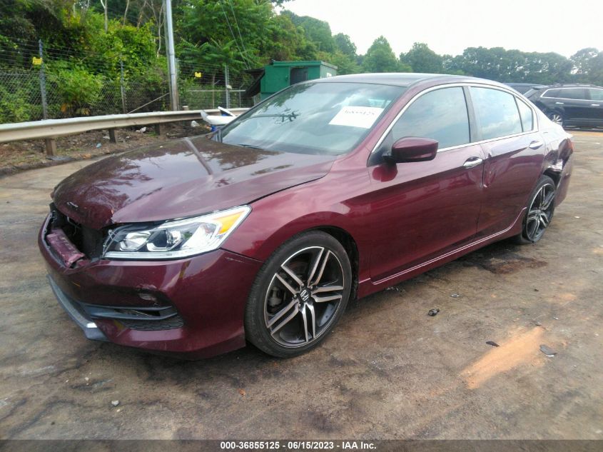 2016 HONDA ACCORD SEDAN SPORT - 1HGCR2F51GA084854