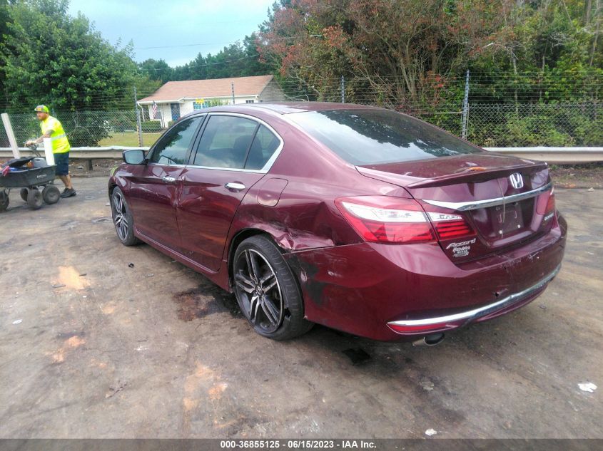 2016 HONDA ACCORD SEDAN SPORT - 1HGCR2F51GA084854