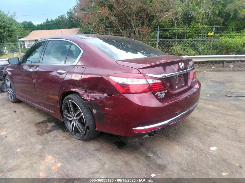 2016 HONDA ACCORD SEDAN SPORT - 1HGCR2F51GA084854
