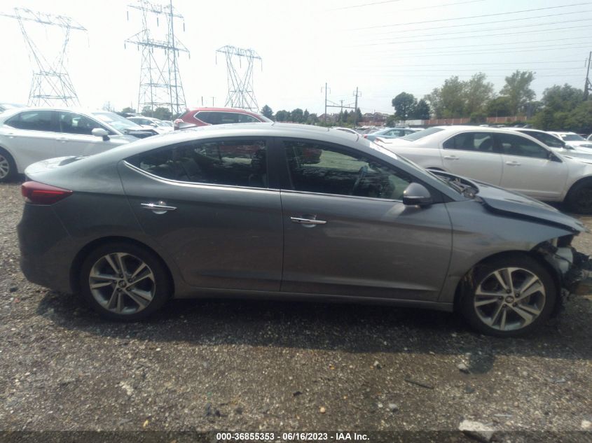 2017 HYUNDAI ELANTRA LIMITED - KMHD84LF2HU149155