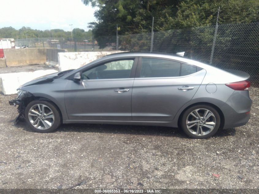 2017 HYUNDAI ELANTRA LIMITED - KMHD84LF2HU149155