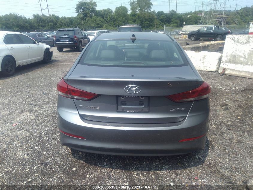 2017 HYUNDAI ELANTRA LIMITED - KMHD84LF2HU149155