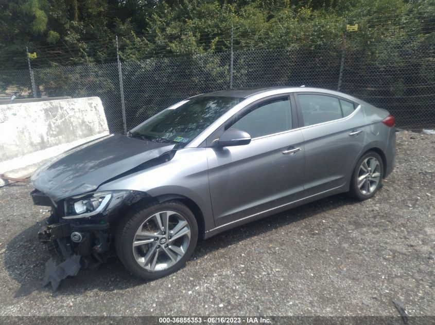 2017 HYUNDAI ELANTRA LIMITED - KMHD84LF2HU149155