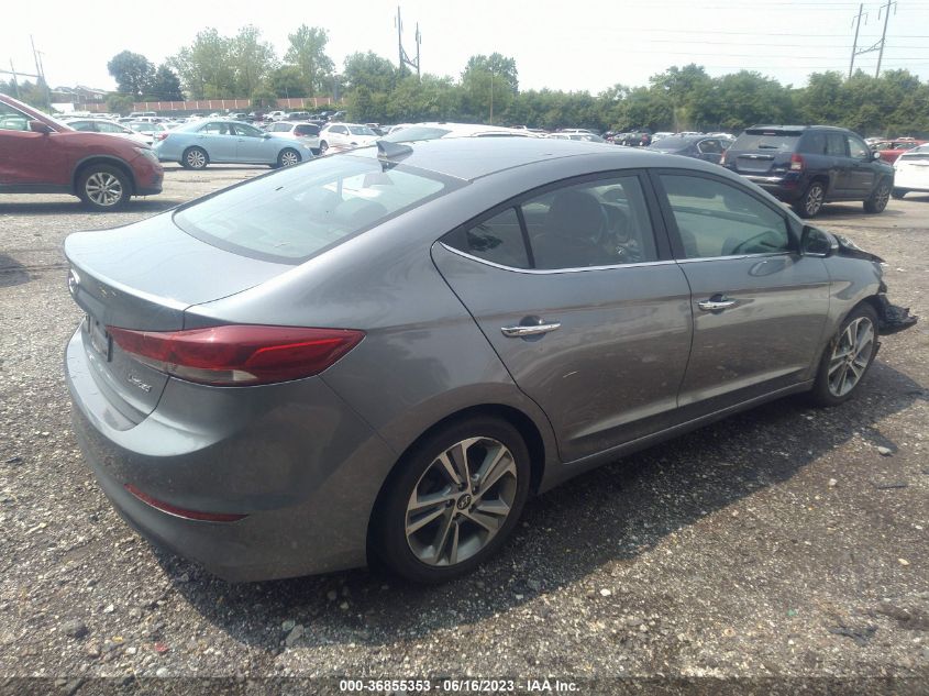 2017 HYUNDAI ELANTRA LIMITED - KMHD84LF2HU149155