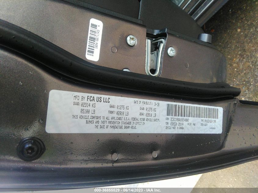 2018 CHRYSLER 300 300S - 2C3CCABG0JH244902