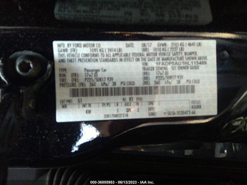 2017 FORD C-MAX HYBRID SE - 1FADP5AU1HL115489
