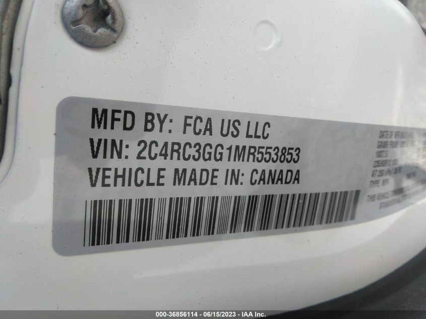 2C4RC3GG1MR553853 2021 CHRYSLER PACIFICA, photo no. 9