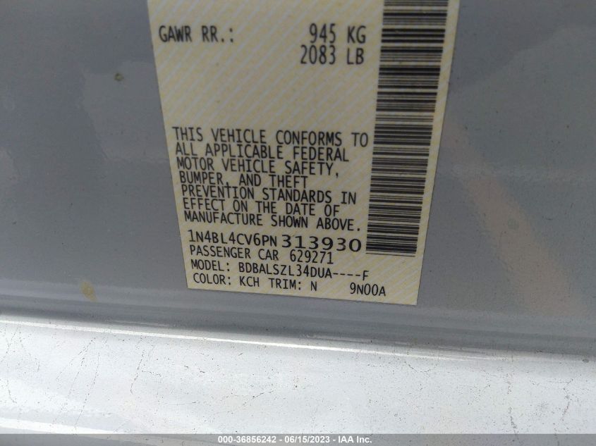 2023 NISSAN ALTIMA 2.5 SR - 1N4BL4CV6PN313930