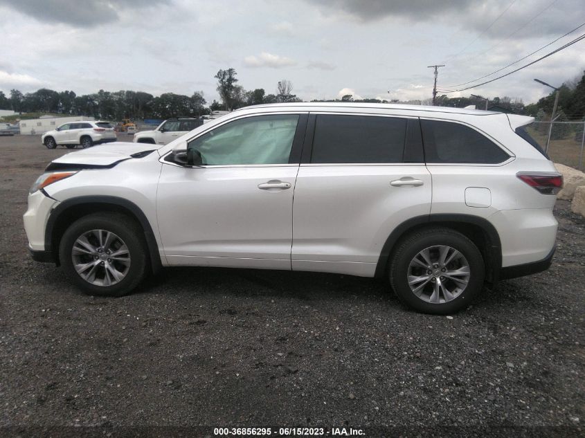 2015 TOYOTA HIGHLANDER XLE - 5TDJKRFH7FS183046
