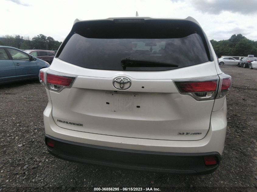 2015 TOYOTA HIGHLANDER XLE - 5TDJKRFH7FS183046