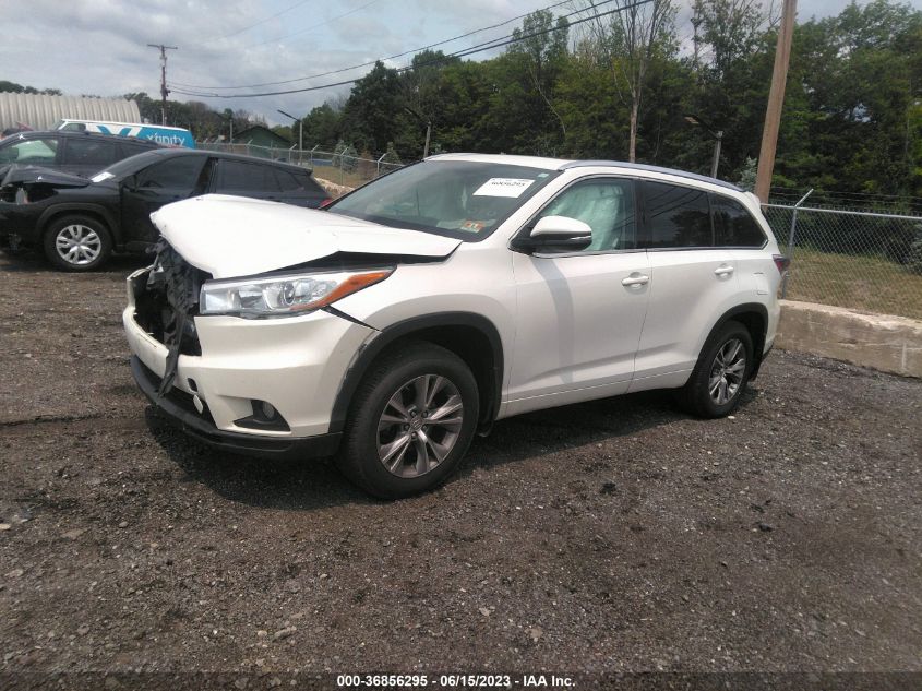 2015 TOYOTA HIGHLANDER XLE - 5TDJKRFH7FS183046