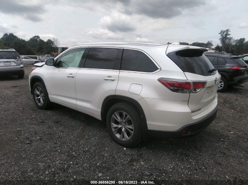 2015 TOYOTA HIGHLANDER XLE - 5TDJKRFH7FS183046