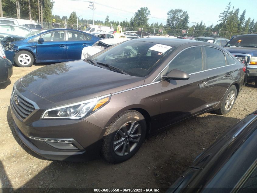 2015 HYUNDAI SONATA 2.4L SE - 5NPE24AFXFH059529