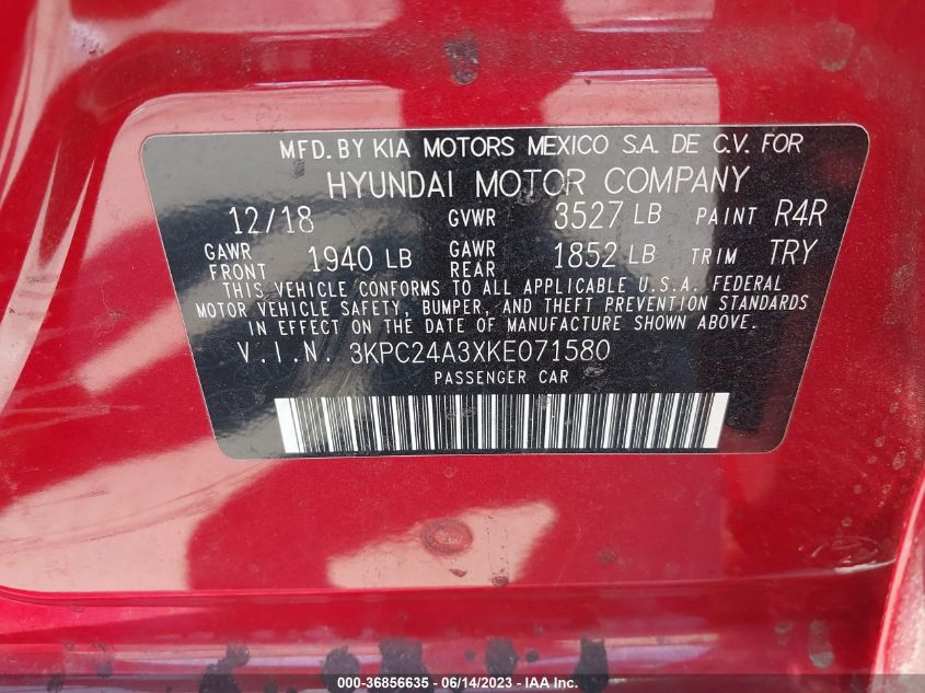 2019 HYUNDAI ACCENT SE - 3KPC24A3XKE071580