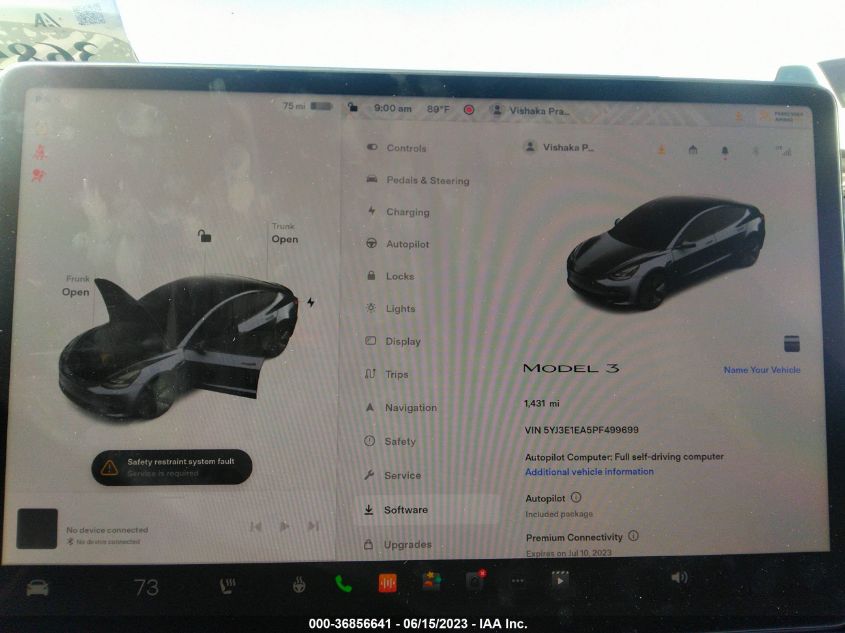 5YJ3E1EA5PF499699 Tesla Model 3  14